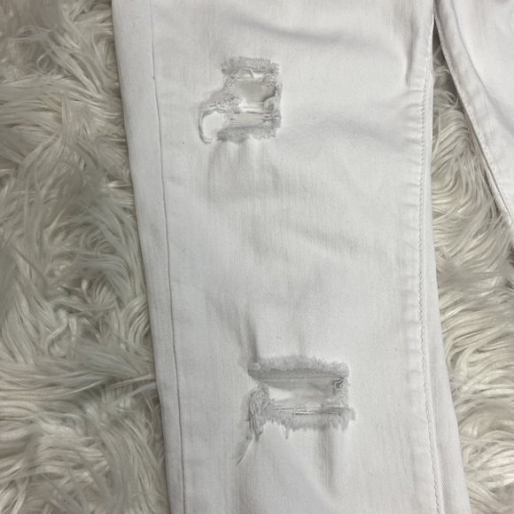 Calson Skinny Ankle White Denim Ripped Jeans - Picture 10 of 11